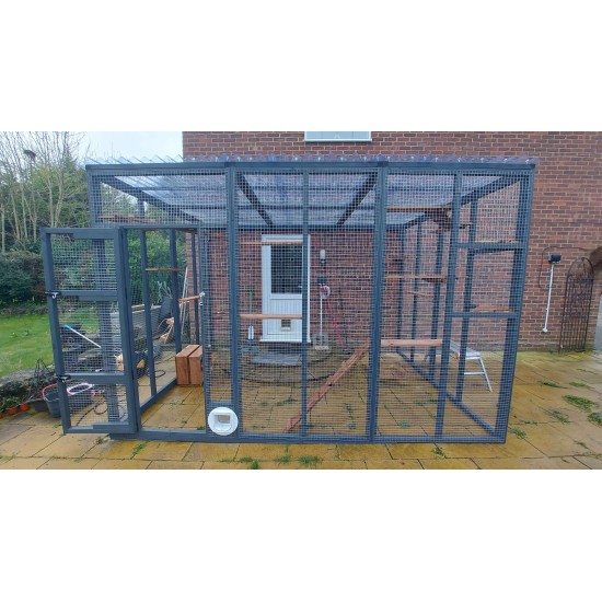 Catio Three sided lean to 8ft x 6ft x 7.5ft tall